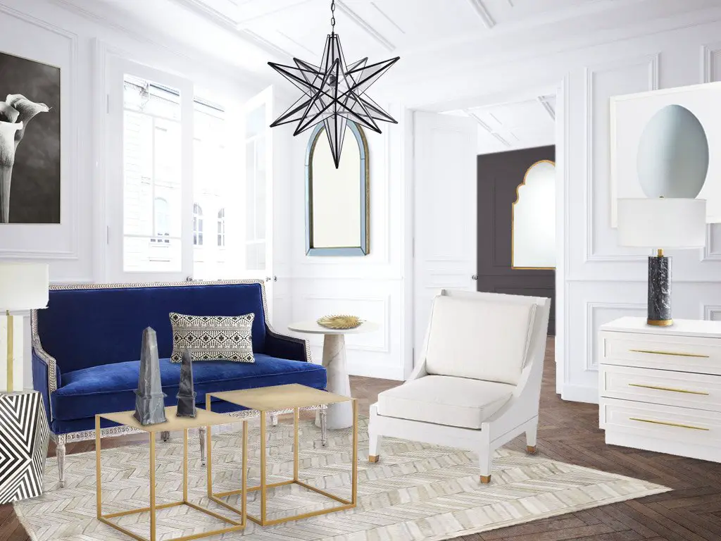 A Fresh Blue And White Living Room Design Thou Swell